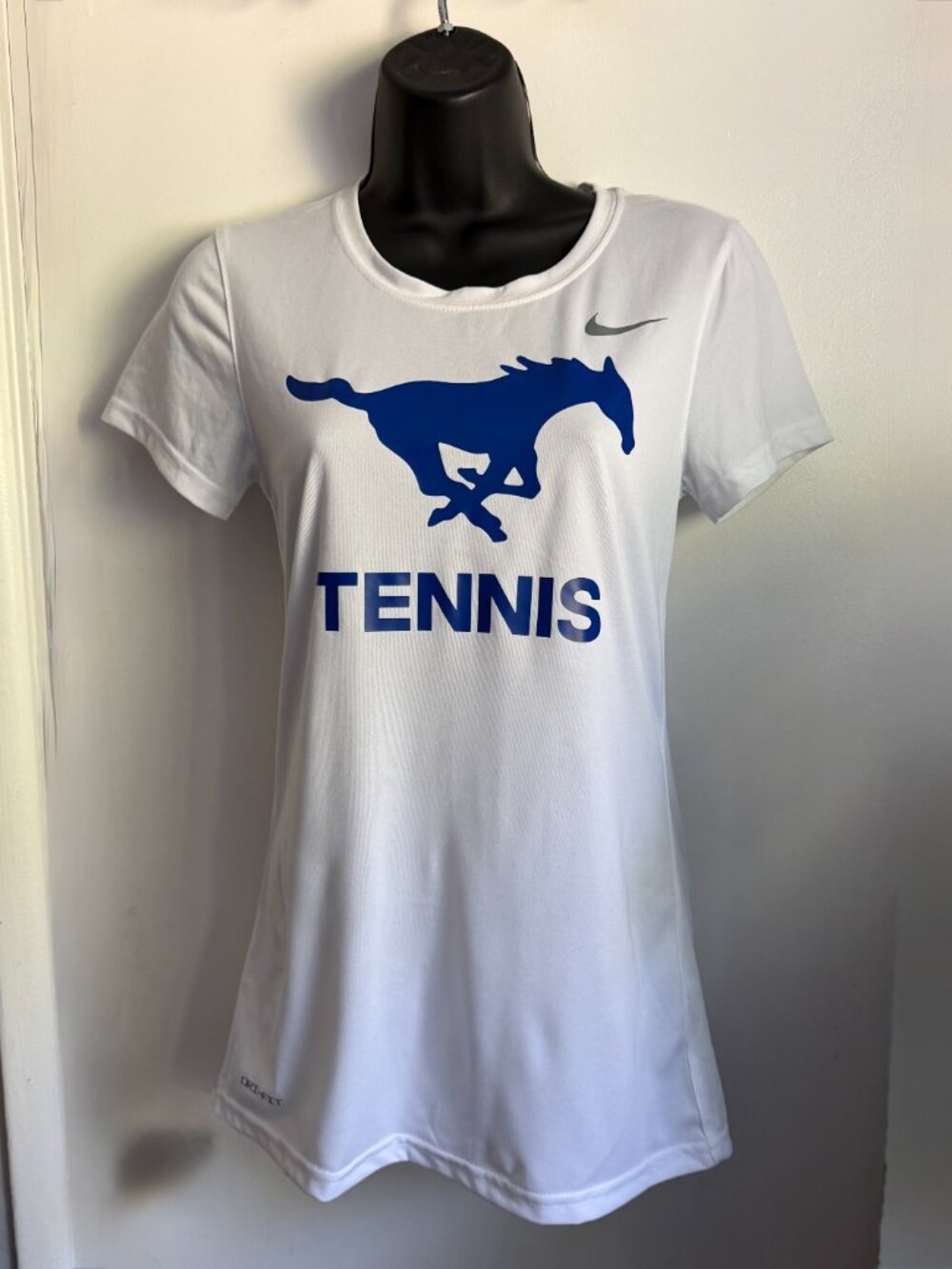 NWT Nike Southern Methodist University SMU Mustangs Tennis Dri-FIT Shirt - XS